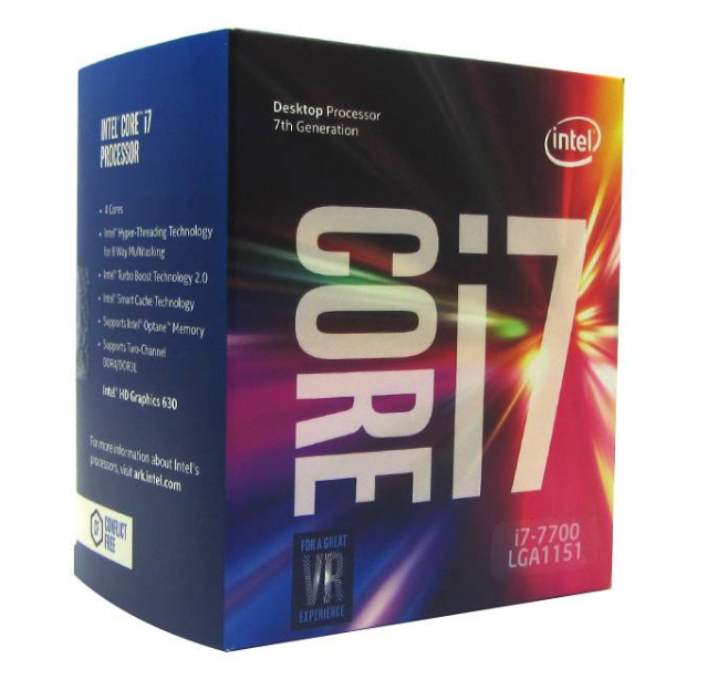 Procesador Intel Core i7-7700, 3.60 GHz, 8 MB Caché L3, LGA1151, 65W, tecnología 14 nm.